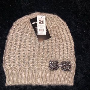 Embellished knit hat